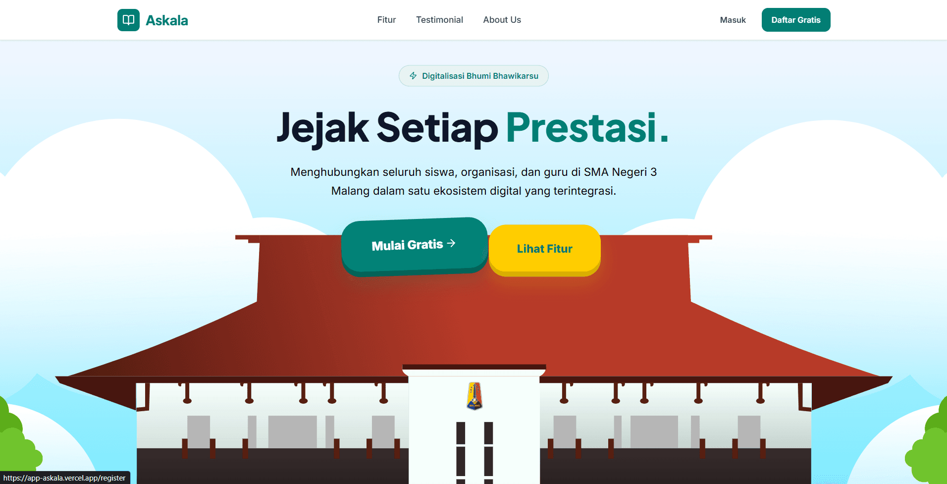 Screenshot Askala — Asisten Kerjasama Lingkungan Sekolah